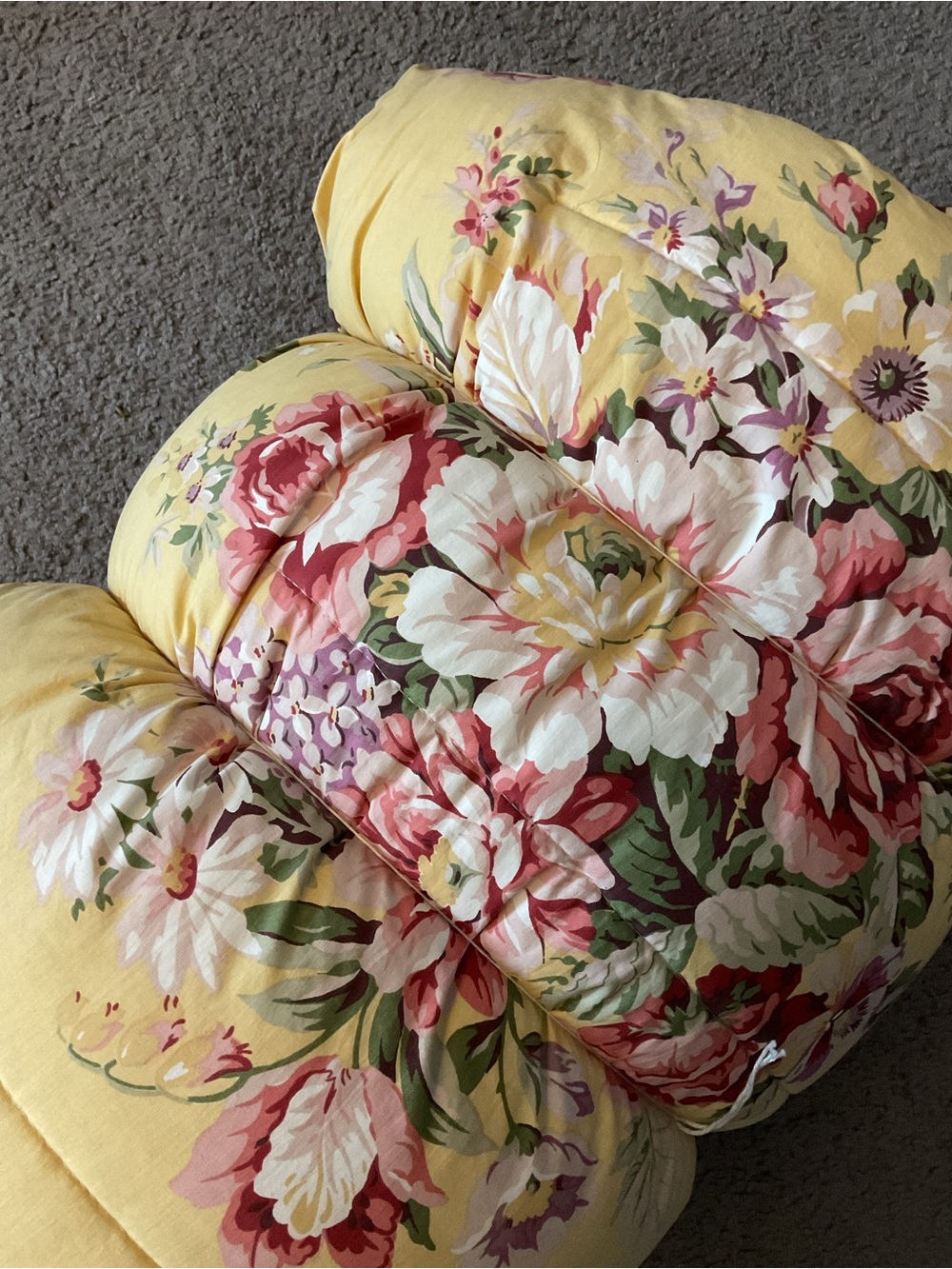Ralph Lauren Sophie Vintage Yellow Floral Full/Queen Comforter Country Cottage